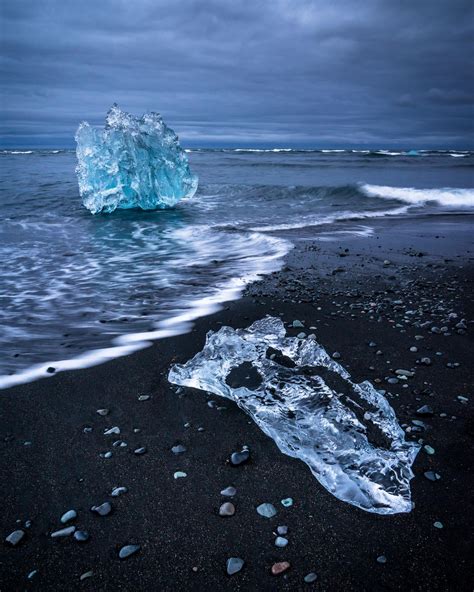 Ancient Ice On Diamond Beach Jökulsárlón Iceland 1988x2485