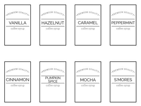 Free Printable Coffee Bar Labels Clean And Scentsible