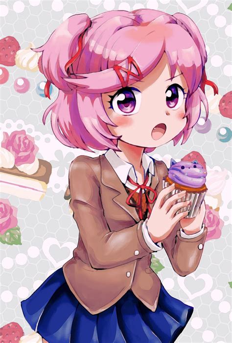Natsuki Eats A Cupcake Ddlc Rcutelittlefangs