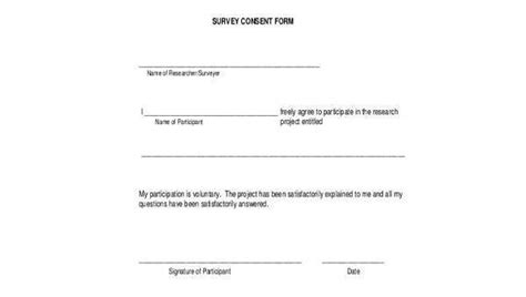 Free 6sample Survey Consent Forms In Ms Word Pdf