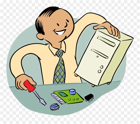 Vector Illustration Of Computer And Electronics Repair Clipart
