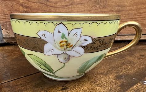 Antique G Demartine And Cie France Limoges Avenir Yellow