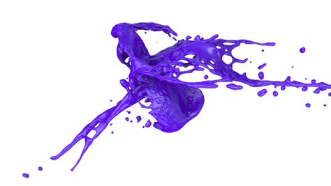 Purple Color Splashes In Slow Motion Full Hd Stock Footage Video