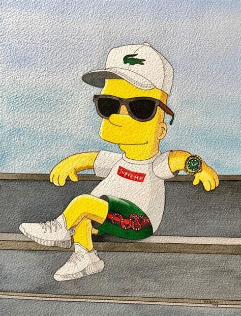 The simpsons bart simpson, products, supreme, supreme (brand). Gucci Gang (Not For Sale) | Bart simpson art, Cartoon ...