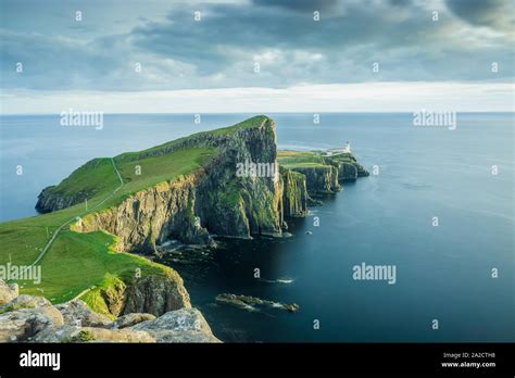 Neist Point Lighthouse Isle Of Skye Stock Photo Alamy