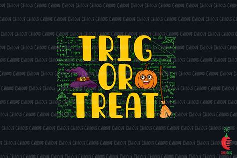 Math Teacher Trig Or Treat Halloween Graphic By Chilious · Creative Fabrica