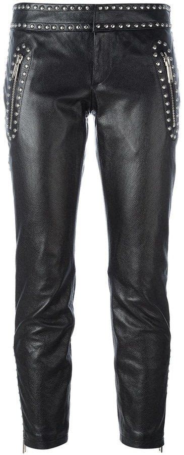Dsquared2 Studded Leather Trousers Biker Outfit Leather Trousers