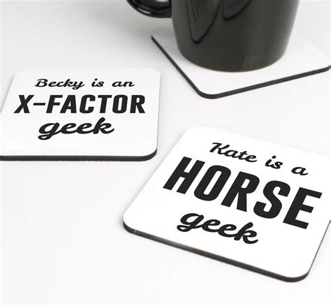 Personalised Geek Coaster By For The Love Of Geek