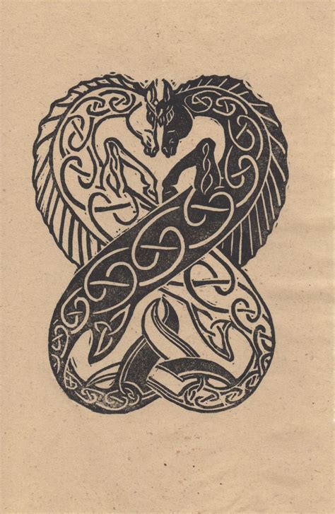 Newport, rhode island # 2 collins st. Celtic seahorses inocut | Celtic tattoos, Celtic art ...
