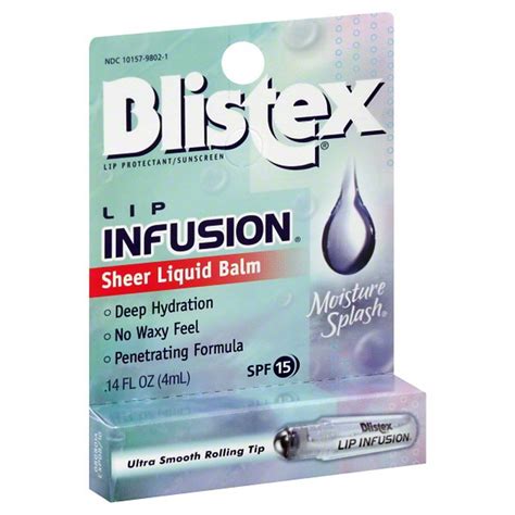 Blistex Lip Infusion Moisture Splash Spf 15 Sheer Liquid Balm Shop