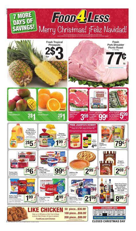 Check out the food 4 less weekly ad and save with the ad specials, grocery deals & sales. Food 4 Less Weekly Ad December 23 - 29, 2015 | Weekly Ads ...