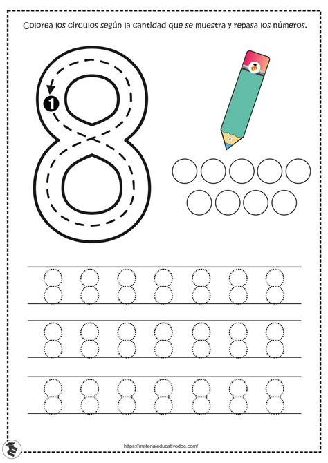 Cuaderno Para Repasar Y Colorear Los N Meros Del Al Preschool Math