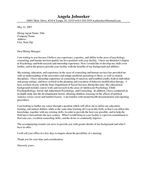Cover Letter For Counseling Position Williamson