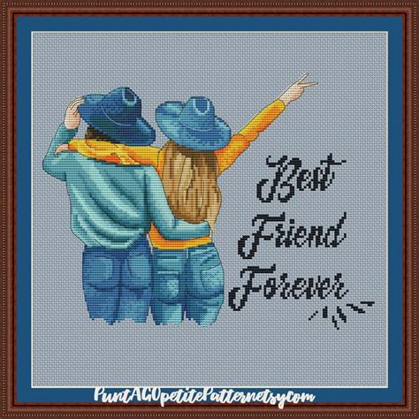 Best Friend Forever Cross Stitch Pdf Pattern | Etsy | Cross stitch, Cross stitch bookmarks, Best