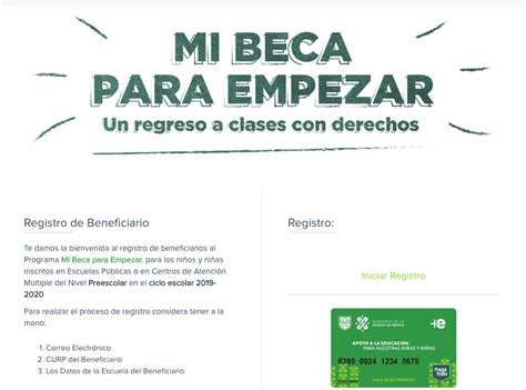 Los pagos de mi beca para empezar para los estudiantes de escuelas públicas de educación básica y centros de atención múltiple (cam) en la ciudad de méxico comenzarán a realizarse a partir del próximo 3 de mayo. Inicia periodo para tramitar "Mi beca para empezar" para ...
