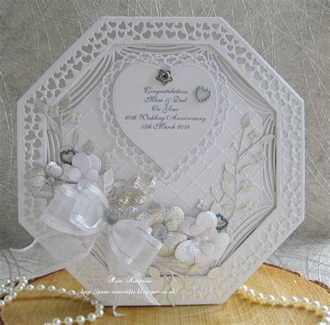 Wedding anniversaries call for a celebration! pamscrafts: Diamond Wedding Anniversary card.