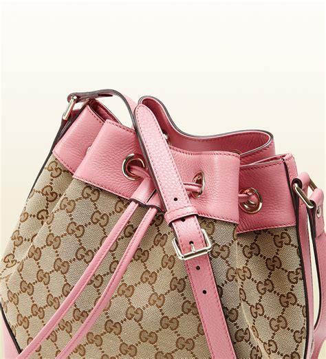 Gucci Original Gg Canvas Bucket Bag In Pink Lyst