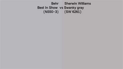 Behr Best In Show N Vs Sherwin Williams Swanky Gray SW Side By Side Comparison