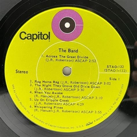 The Band The Band Lp Capitol Waxpend Records
