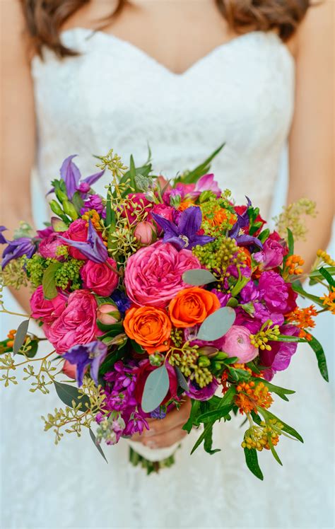 Wedding Bouquets Bright Bright And Colorful Wedding Inspiration With