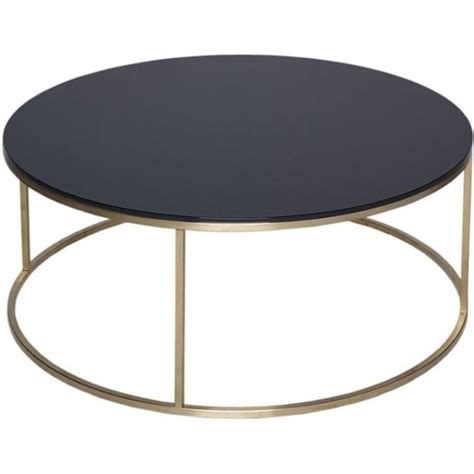 Gold metal and glass coffee table. Black Glass and Gold Metal Contemporary Circular Coffee Table
