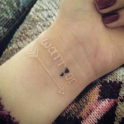 A beautiful matching white tattoo idea for a couple. 51 White Ink Tattoos That Will Inspire You to Get Inked ...