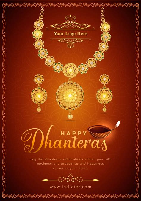 Free Dhanteras Celebration Jewellery Sale Promotion Flyer Indiater