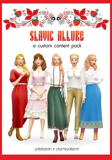 Slavic Allure Cc Pack By Joliebean X Clumsyalienn Sims 4