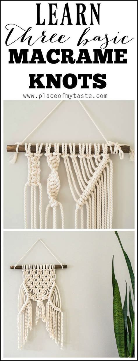 Bold black hanging from trouva. LEARN THREE BASIC MACRAME KNOTS TO CREATE YOUR WALL ...