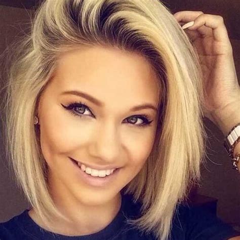 Blonde Short Hairstyles For Round Faces Short Haircuts