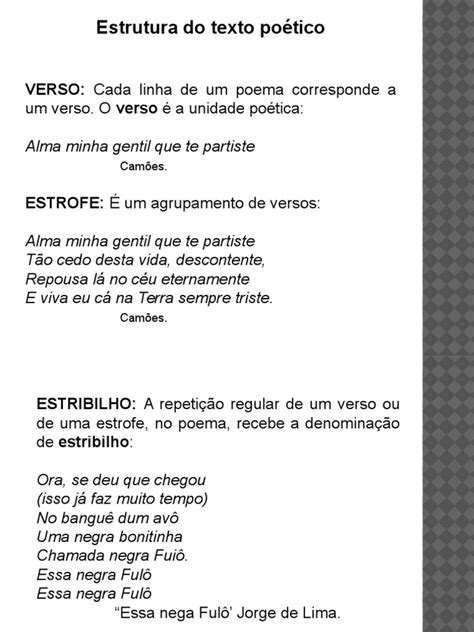 Estrutura Do Texto Poético