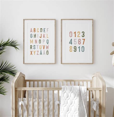 Digital Download Swedish Alphabet Poster Nursery Decor Etsy
