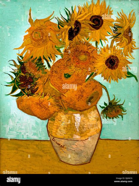 Sunflowers 1888 Vincent Van Gogh 18531890 Dutch Netherlands Stock