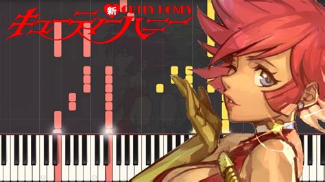 Cutie Honey Piano Op Synthesia Tutorial キューティーハニー 主題歌 Youtube
