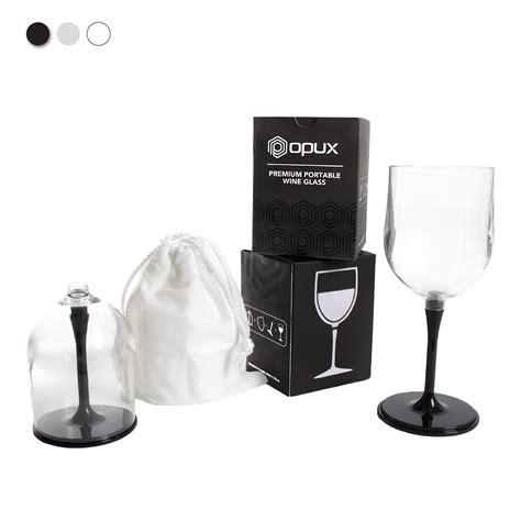 Premium Portable Wine Glass By Opux Unbreakable Collapsible Bpa Free Dishwasher Friendly