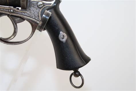Engraved Belgian Lefaucheux Pinfire Revolver Antique Firearms 003