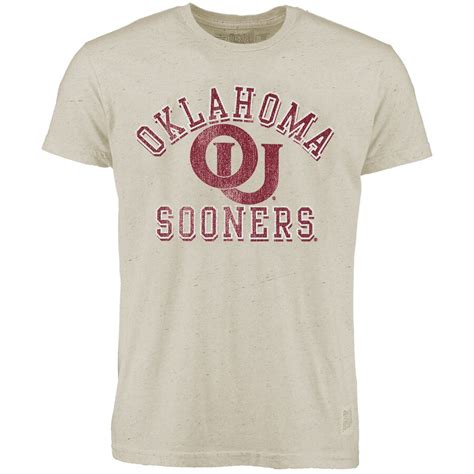 Original Retro Brand Oklahoma Sooners Natural Vintage Tri Blend T Shirt