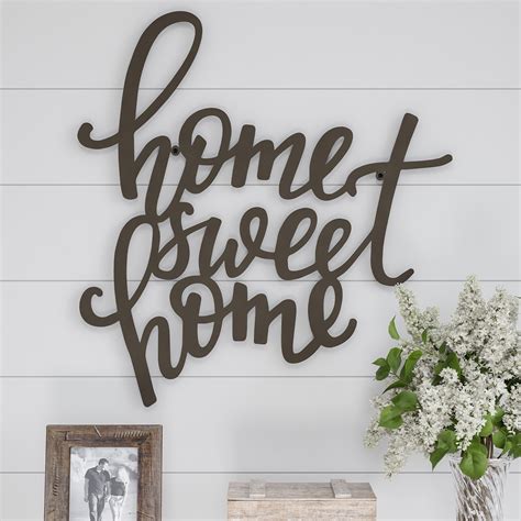 Metal Cutout- Home Sweet Home Decorative Wall Sign-3D Word Art Home Accent Decor-Perfect for ...