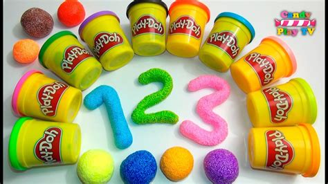 Learn To Count With Play Doh Numbers 1 To 20 Squishy Glitter Foam