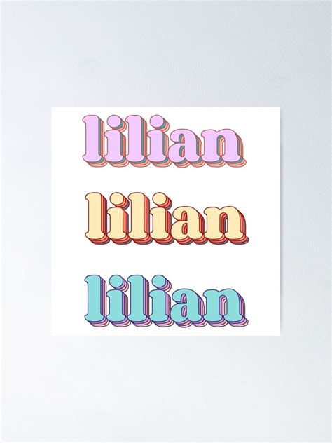 Lilian Word Art Poster By Arexus Redbubble
