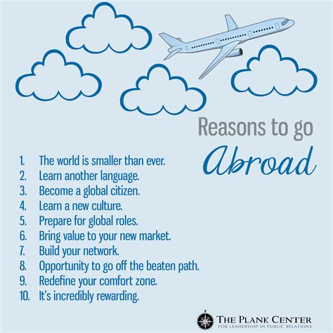10 Reasons To Go Abroad The Plank Center For Leadership In Public