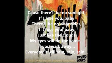 It will rain lyrics as written by peter gene hernandez philip lawrence. Bruno Mars - It Will Rain (Lyrics) - YouTube