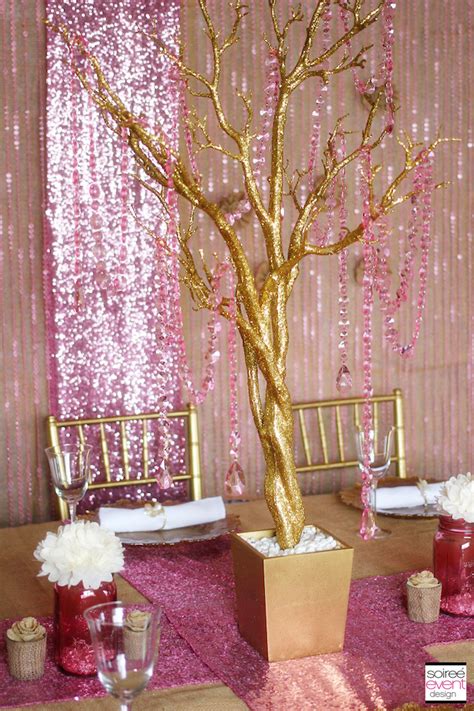 See more ideas about gold decor, decor, gold accents. Trend Alert: Rustic Glam Pink & Gold Wedding - Soiree Event Design