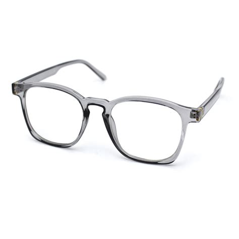 Rectangular Thin Horn Rim Uv Blue Light Eye Protection Plastic Computer Glasses Slate