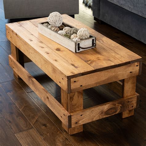 Landmark Pine Solid Wood Farmhouse Coffee Table - Walmart.com - Walmart.com