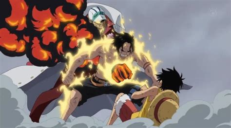 Image Ace Y Luffy Vs Akainu One Piece Ship Of Fools Wiki