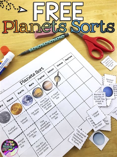 Three Free Planets Sorts Such A Fun Planets Activity For Your Solar