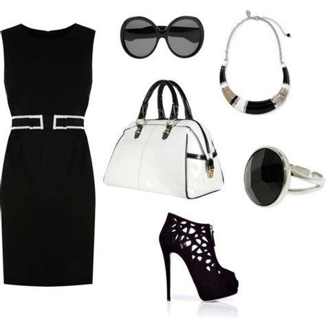 Little Black Dress With Black White Accessories Fab Fashion Blog