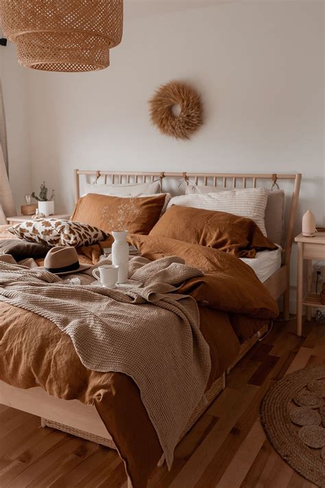 Pure linen bedding has never been so popular. Cinnamon Linen Bedding | Bedroom interior, Minimal bedroom ...