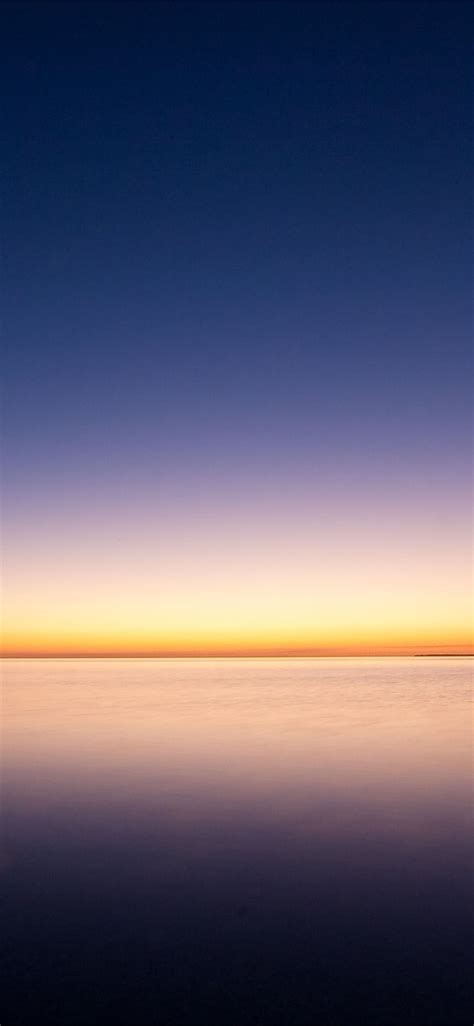 Sunrise Ocean Minimalism Simple Background Iphone X Wallpapers Free